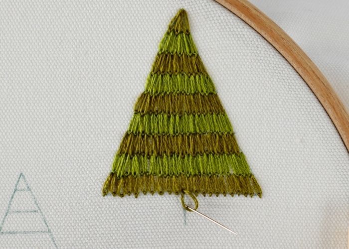 How to embroider Christmas tree Step 12