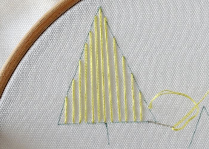 How to embroider Christmas tree Step 4