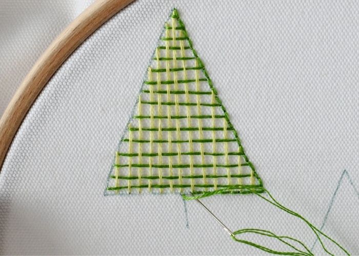 How to embroider Christmas tree Step 6