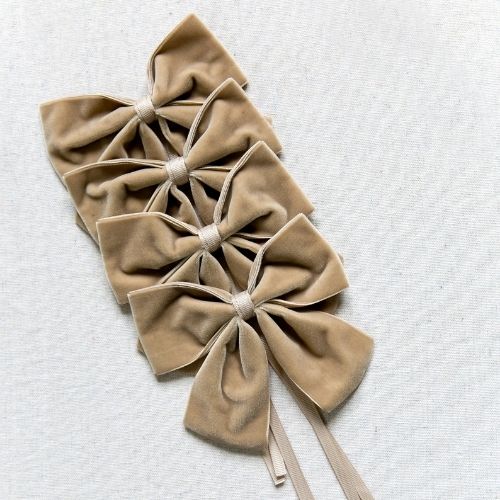 Beige Velvet napkin bows on Etsy