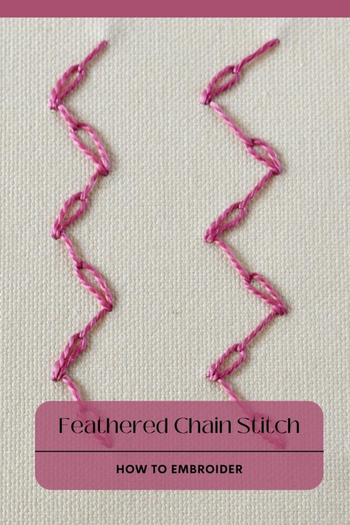 Step-by-Step: Feathered Chain Stitch Guide