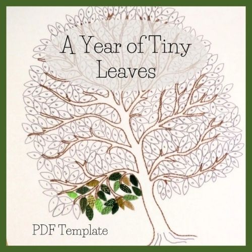 A Year of Tiny Leaves PDF Embroidery Template on Etsy