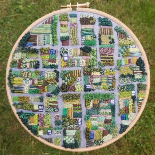 Allotment, A Bird's Eye View PDF embroidery pattern on Etsy