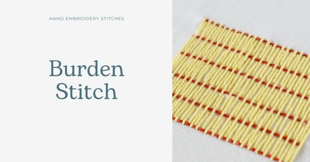 Burden Stitch Embroidery tutorial