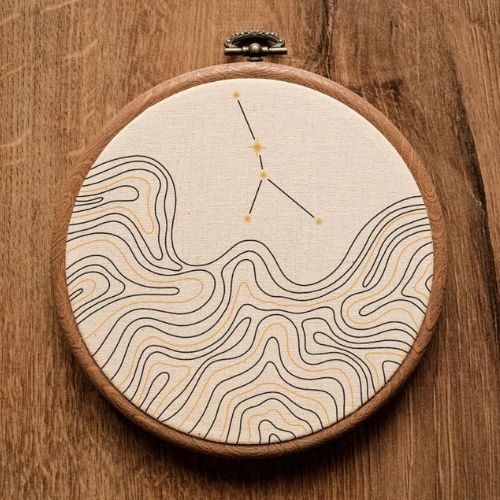 Cancer Constellation Abstract Hand Embroidery Pattern Designed by ALIFERA on Etsy