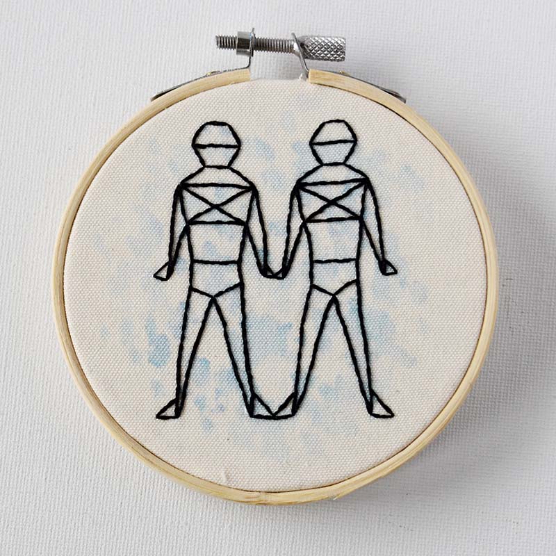 Zodiac embroidery designs - Gemini