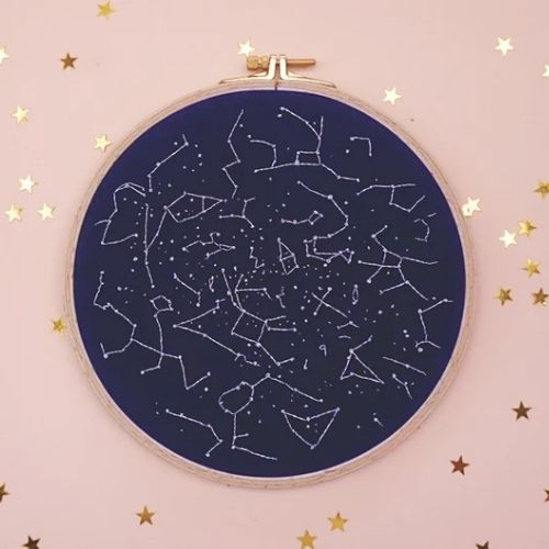 Personalized Embroidery Pattern PDF Star Map Designed by SlowEvenings on Etsy