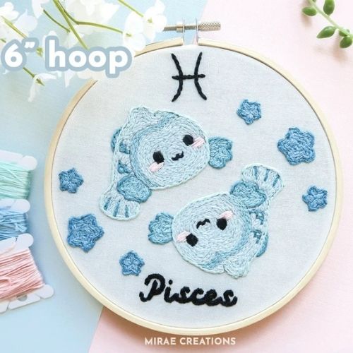 Pisces - embroidery pattern by MiraeCreationsShop on Etsy