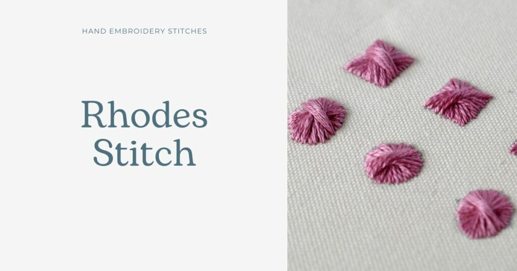 Rhodes Stitch hand embroidery instructions