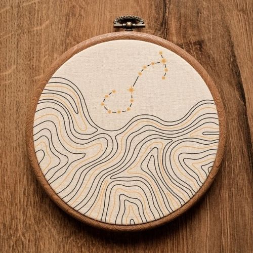 Scorpio Constellation Abstract Hand Embroidery Pattern Designed by ALIFERA on Etsy