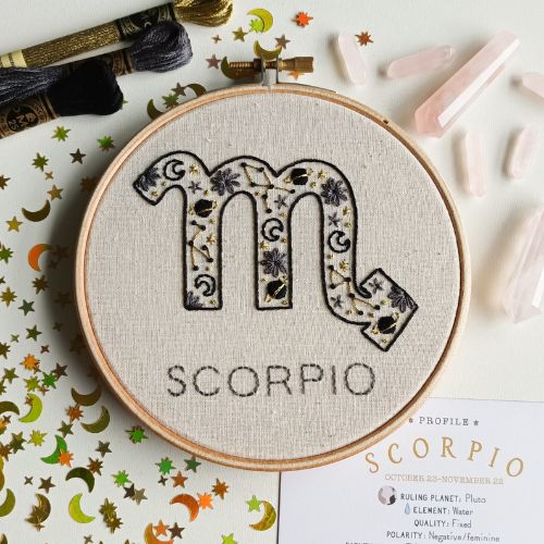 Scorpio - PDF embroidery pattern for beginners by EmBeaRoidery on Etsy