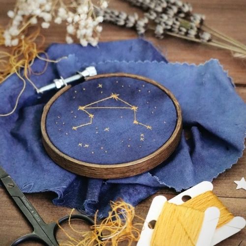 Star Sign Constellation Embroidery Pattern by Emma Gilmour Handmade on Etsy