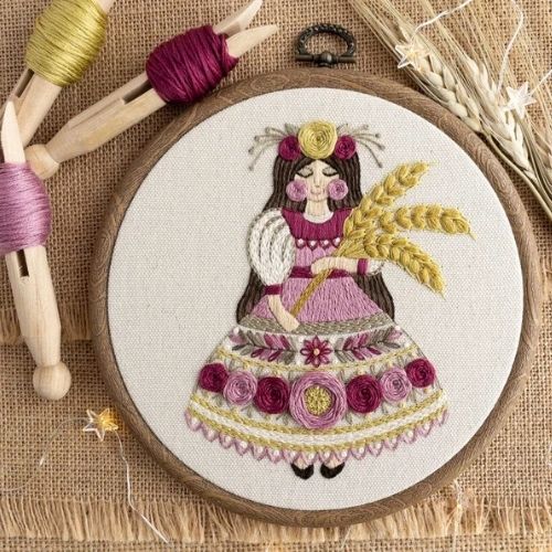 Virgo hand embroidery PDF pattern by TheHoopInHand on Etsy