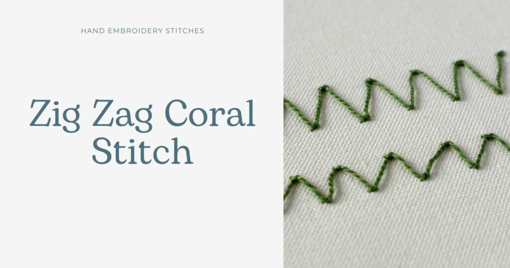 Zig Zag Coral Stitch embroidery tutorial