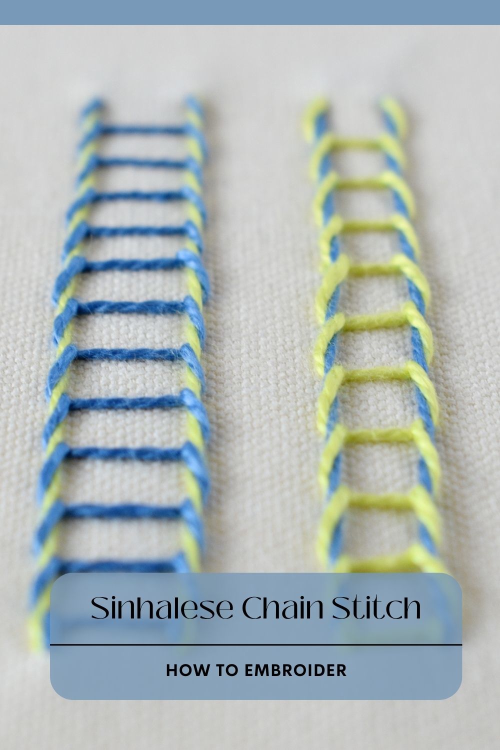 Sinhalese Chain Stitch: Library of hand embroidery stitches