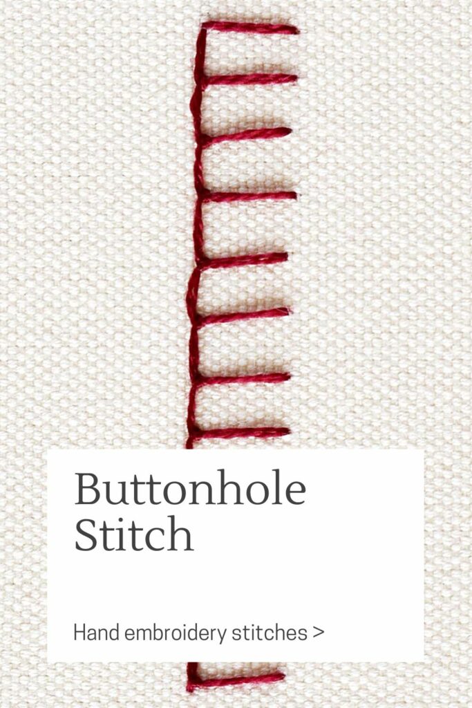 Buttonhole Stitch embroidery guide