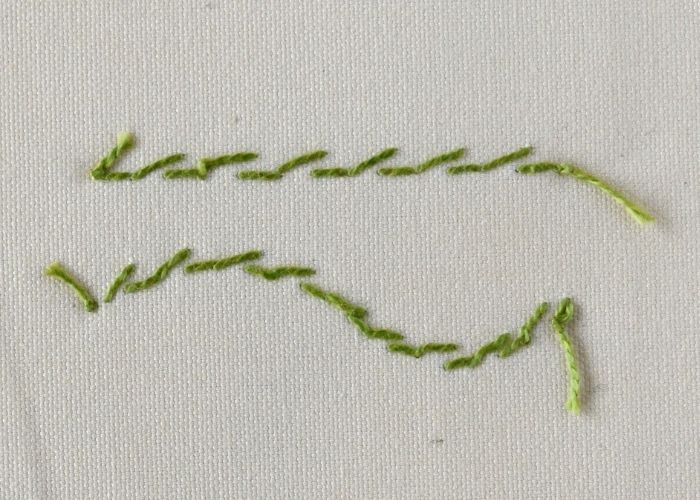 Barred Chain Stitch reverse side