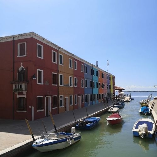 Colorful houses of Burano island, Venice, Italy