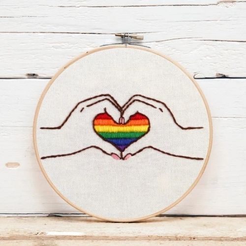 Pride embroidery pattern by EcofeministStitches on Etsy