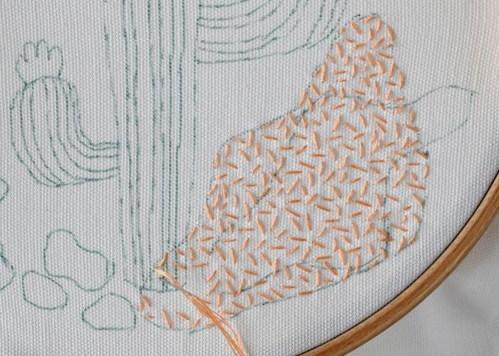 Seed Stitch embroidery 2