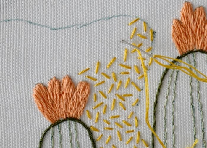 Seed Stitch embroidery for beginners