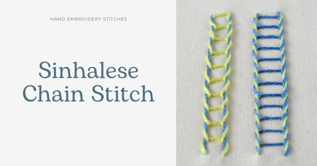 Sinhalese Chain Stitch Embroidery tutorial