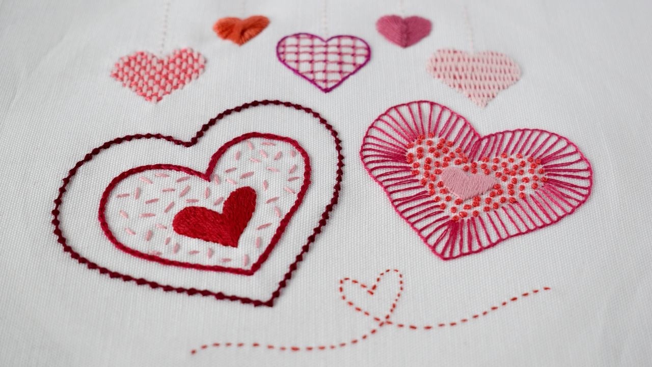 Come ricamare i cuori: 13 modi per cucire un cuore