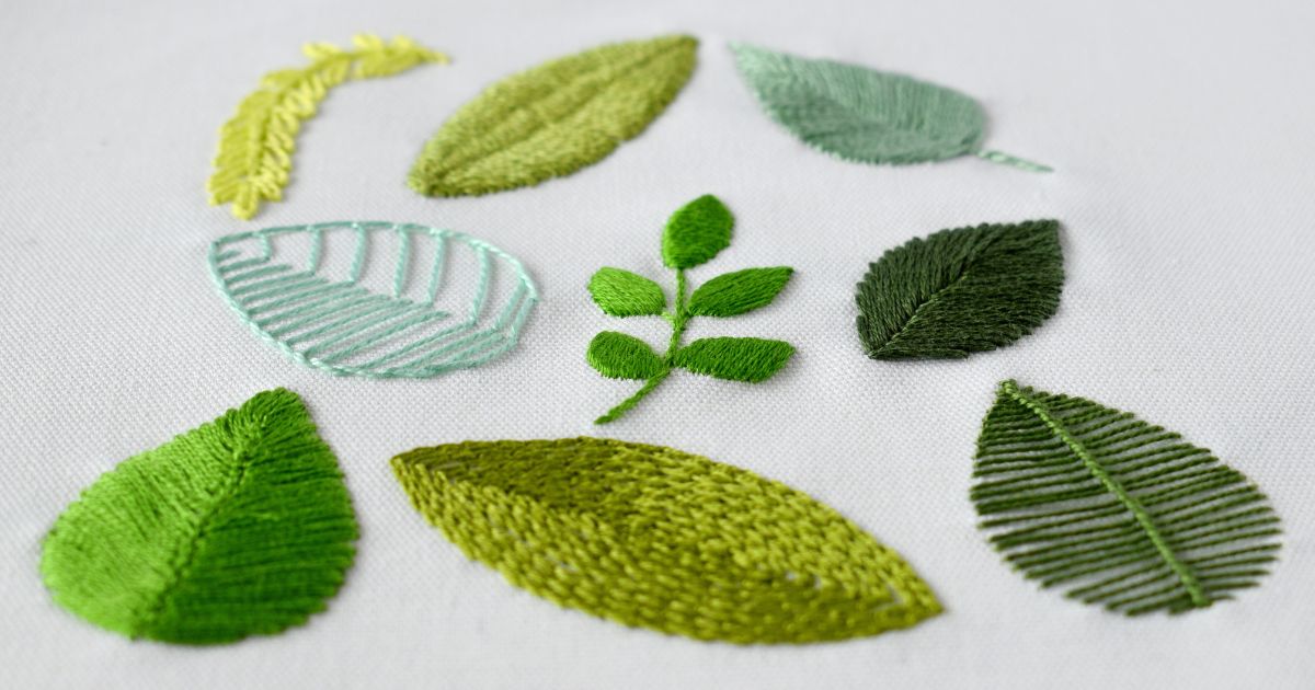 9 Ways To Embroider Leaves Step-by-step Hand Embroidery Tutorial