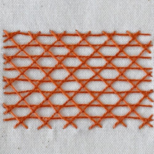 Honeycomb Trellis Filling Embroidery Small image