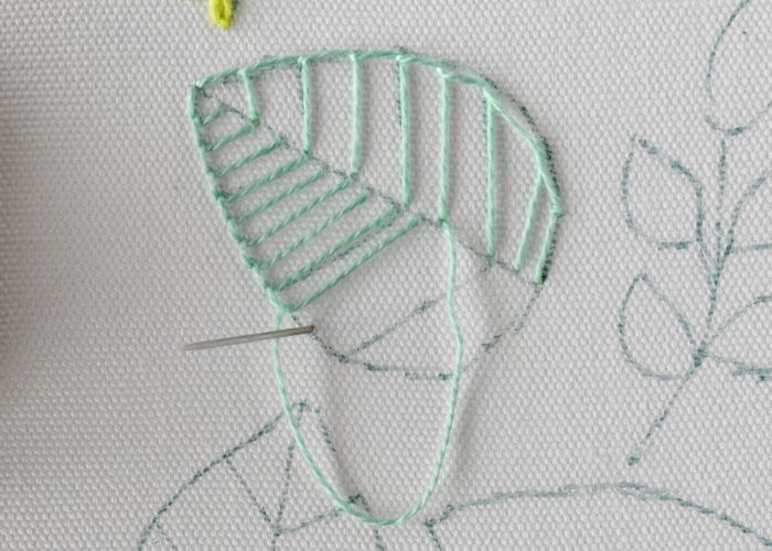 Ways To Embroider Leaves - Blanket stitch