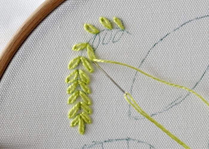 Ways To Embroider Leaves - Detached Chain stitch