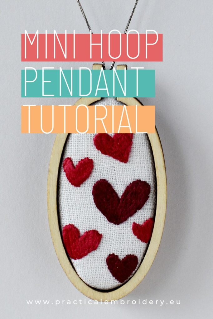 Easy Mini Hoop Pendant Tutorial: Free Heart Embroidery Pattern for DIY Gifts