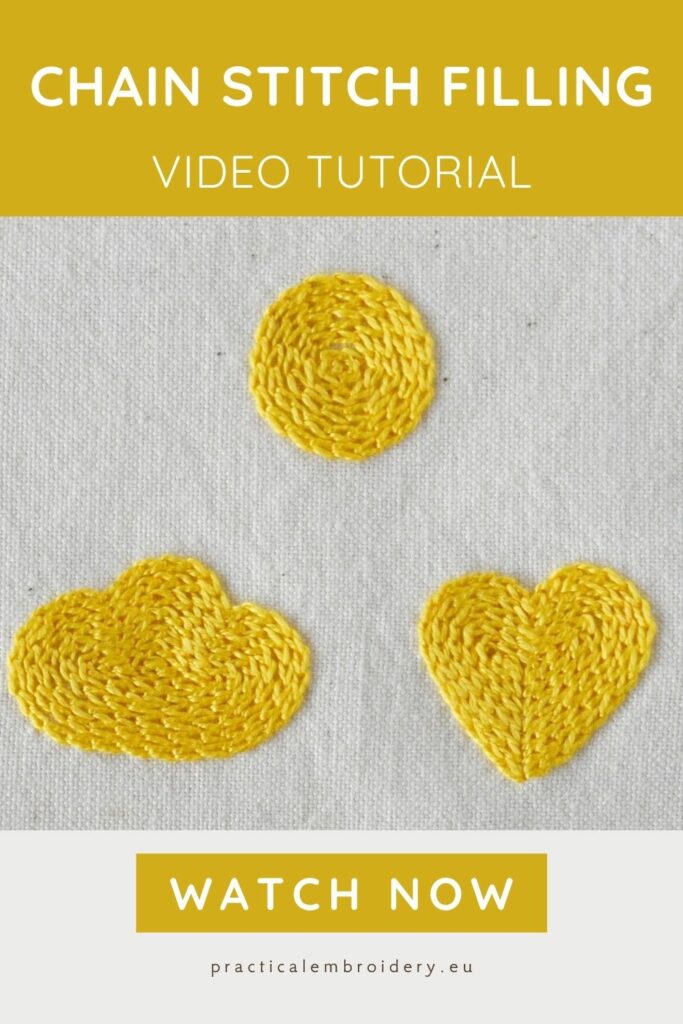 How to Embroider Chain Stitch Filling - Video Tutorial