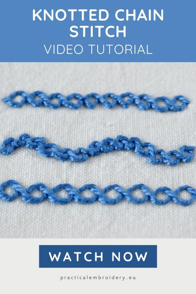 Quick Knotted Chain Stitch Tutorial – Easy Hand Embroidery Technique Video