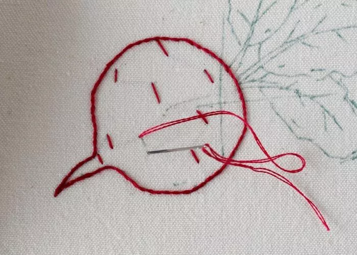 How to embroider vegetables - beetroot