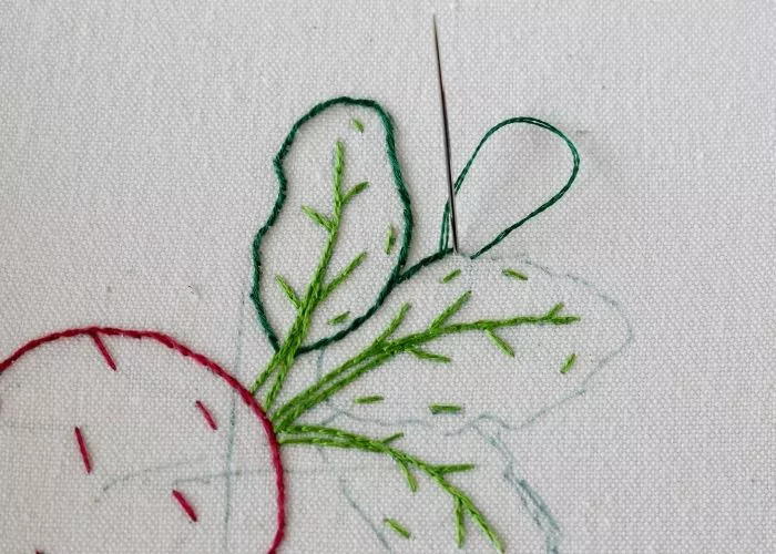 Beetroot 5- veggie embroidery tutorial
