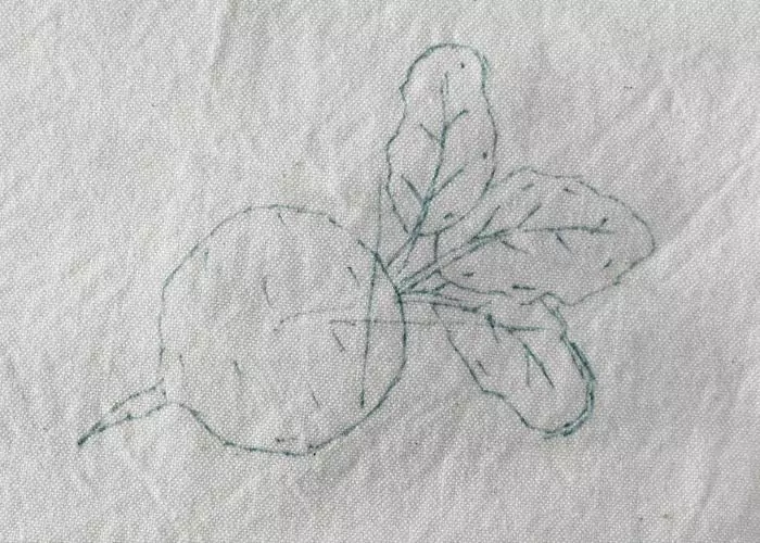 Beetroot pattern ready to stitch