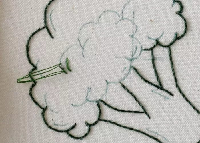 How to embroider vegetables