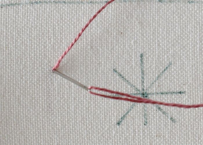 Long Tailed Chain Stitch Step 1