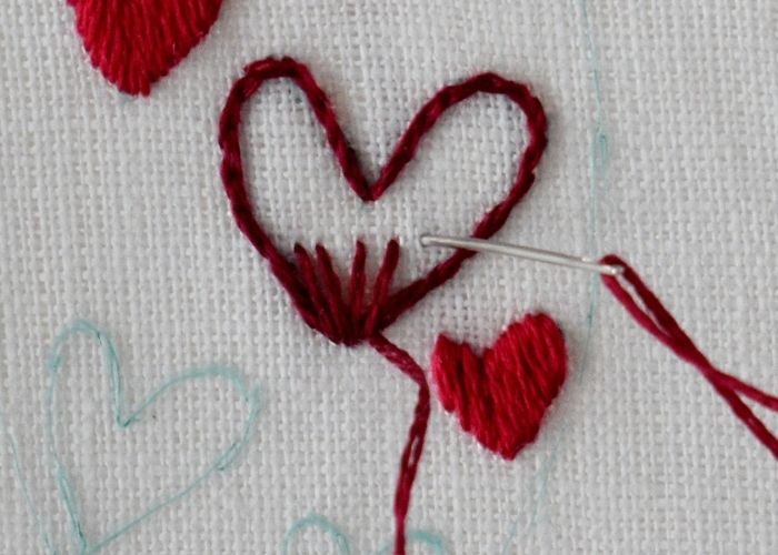 Long and short stitch heart 2