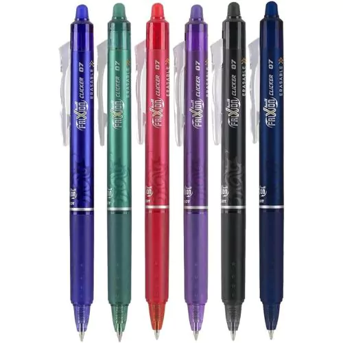 Pilot Frixion Clicker Retractable Erasable Gel Pens Fine Point