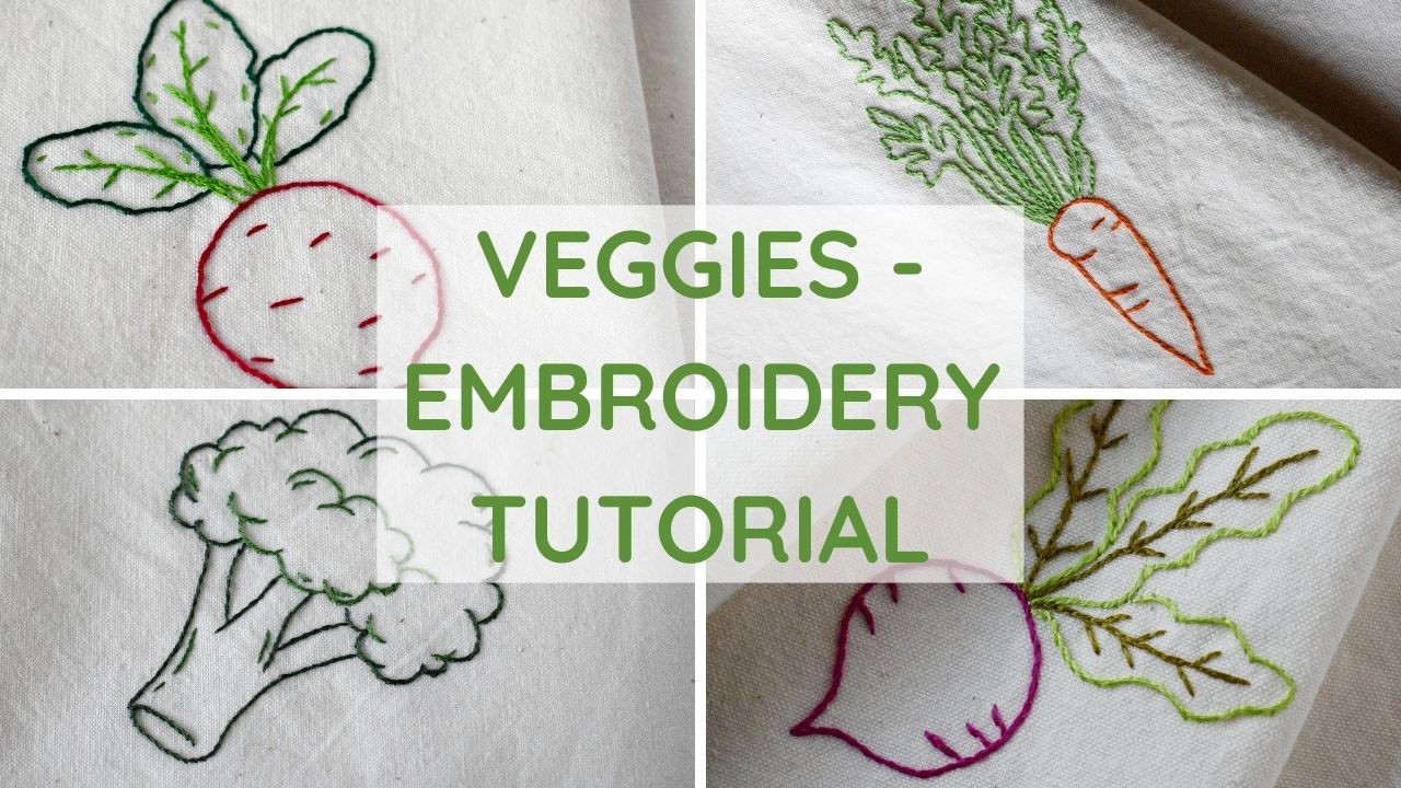 Spice Up Your Kitchen With Veggie Embroidery: Tutorial & Free PDF Pattern Download