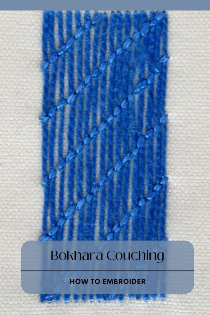 Bokhara couching embroidery sampler