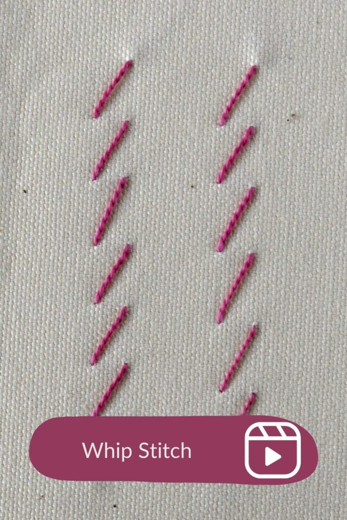 Watch and learn the whip stitch in action with our step-by-step video tutorial! 