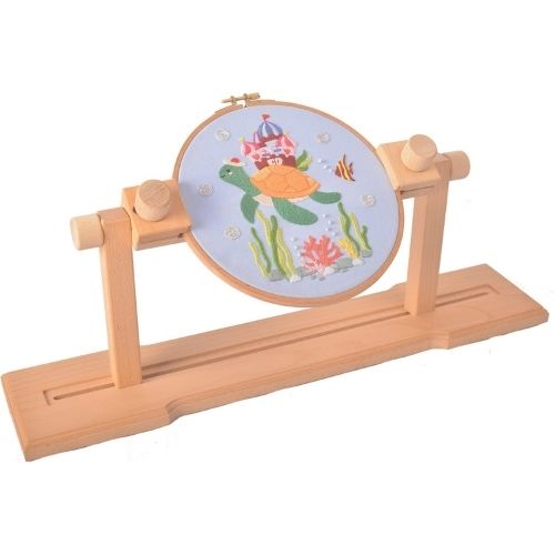 Adjustable embroidery hoop stand on Amazon