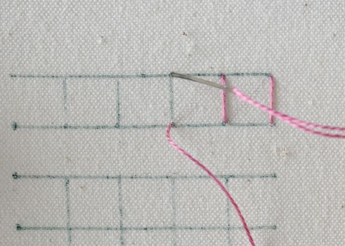 How to embroider Bosnian stitch - instructions