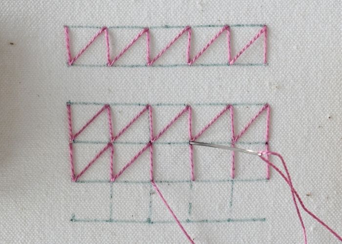 Making Bosnian Stitch filling