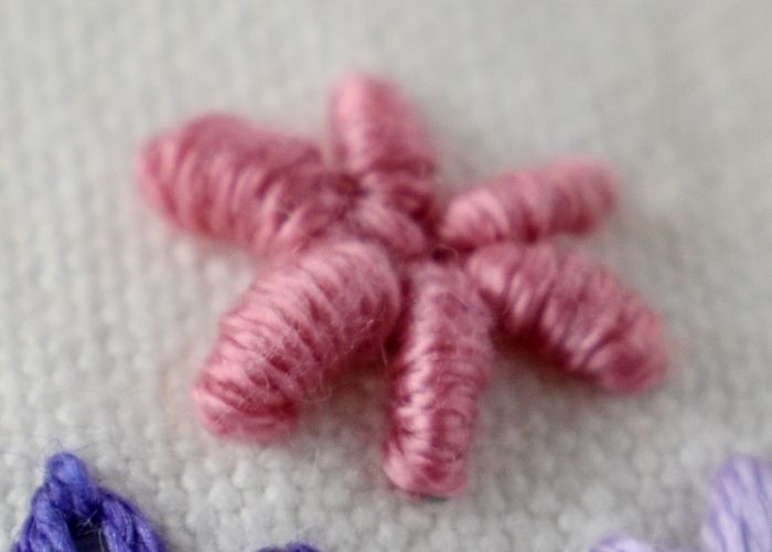 Beginner Flower Embroidery with Bullion knot stitch