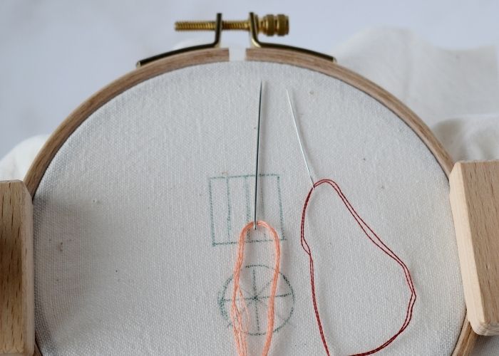 Couching Stitch Filling Step1