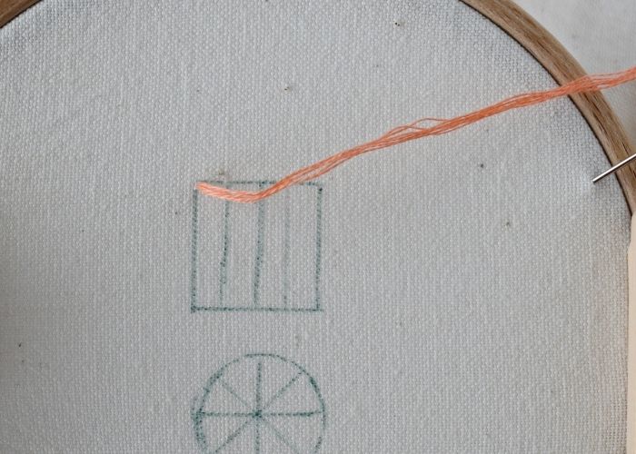 Couching Stitch Filling embroidery tutorial